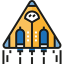 Rocket Ship, Rocket Launch, Spacecrafts, Rocket, transportation, transport, Space Ship, Business Black icon