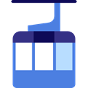 transportation, transport, vehicle, Automobile, Public transport, Aerial Tramway RoyalBlue icon