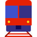 transportation, transport, vehicle, train, Automobile, Public transport Red icon