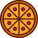 food, Pizza, Restaurant, Fast food, junk food, Pizzas, Italian Food, Restaurants, Food And Restaurant Goldenrod icon