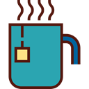 Food And Restaurant, Coffee, tea, food, Chocolate, mug, coffee cup, hot drink, Tea Cup LightSeaGreen icon