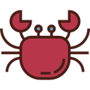 Crab, Food And Restaurant Brown icon