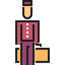 profession, Bellhop, Bellboy, Professions And Jobs, people, hotel, job Black icon