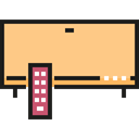 Tv, monitor, screen, television, technology, electronics Khaki icon