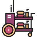 miscellaneous, trolley, cleaning, Wiping Black icon