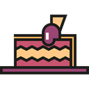cake, food, Dessert, sweet, Cherry, Bakery, Food And Restaurant Black icon