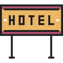 sign, hotel, Rest, Hostel, Signaling SandyBrown icon