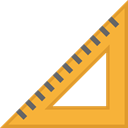 Drawing, measure, geometry, rulers, set square, Tools And Utensils, Edit Tools, Measuring Goldenrod icon