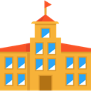 college, High School, Architecture And City, school, education, buildings Goldenrod icon