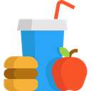 Apple, food, Food And Restaurant, Lunch, Fruit, soda, diet DodgerBlue icon