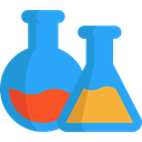 education, Chemistry, chemical, laboratory, Flasks DodgerBlue icon