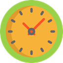 time, watch, tool, square, Tools And Utensils, Time And Date, Clock Goldenrod icon