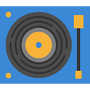turntable, Music And Multimedia RoyalBlue icon
