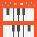 electronic, organ, musical instrument, synthesizer, Music And Multimedia, Keyboard, music, piano Tomato icon