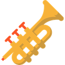 Music And Multimedia, music, jazz, Trumpet, musical instrument, Wind Instrument, Orchestra Black icon