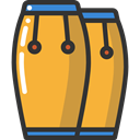 music, Caribbean, musical instrument, Percussion Instrument, Orchestra, Conga, Music And Multimedia Goldenrod icon