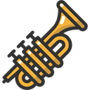 Orchestra, Music And Multimedia, music, jazz, Trumpet, musical instrument, Wind Instrument DarkSlateGray icon