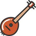 musical instrument, Orchestra, String Instrument, Music And Multimedia, Domra Black icon