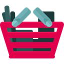 commerce, shopping basket, Supermarket, online store, Shopping Store, Commerce And Shopping Crimson icon