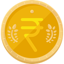 exchange, rupee, Business And Finance, Business, Money, commerce, Currency, Bank, India Orange icon