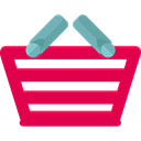 commerce, shopping basket, Supermarket, online store, Shopping Store, Commerce And Shopping Crimson icon