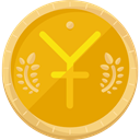 Money, coin, yen, Currency, Bank, banking, Business And Finance, Business Orange icon