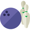 Game, sports, Bowling, Fun, leisure, Bowling Pins, Sports And Competition DarkSlateBlue icon