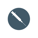 syringe, needle, needles, collection Black icon