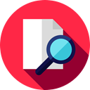 document, File, Archive, search, interface, Edit Tools Crimson icon