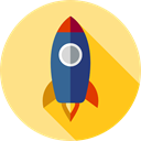 Rocket, transportation, transport, startup, Space Ship Khaki icon