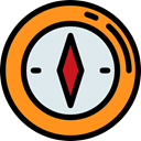 Gps, technology, Tools And Utensils, Maps And Location, compass, Cursor, interface, navigation DarkOrange icon