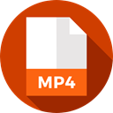 document, File, Format, Archive, Extension, Mp4, Files And Folders OrangeRed icon