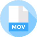 File, Format, Archive, Extension, Mov, Files And Folders, document PaleTurquoise icon