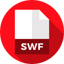 Archive, swf, Extension, Files And Folders, document, File, Format Red icon
