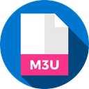 document, File, Format, Archive, Extension, M3u, Files And Folders DodgerBlue icon