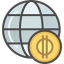 Business, Money, Currency, economy, marketing, worldwide, Business And Finance DarkSlateGray icon