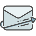 Email, envelope, Multimedia, Message, mail, envelopes, Communications, interface, mails, Mailing Gainsboro icon