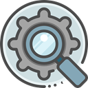 search, magnifying glass, settings, Loupe, optimization, Seo And Web DarkSlateGray icon