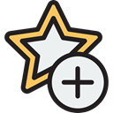 star, Add, Favorite, Favourite, interface, rate, shapes, signs, Shapes And Symbols Black icon