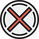 forbidden, prohibition, signs, Shapes And Symbols, Close, cancel, Error, cross WhiteSmoke icon