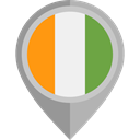 flag, placeholder, flags, Country, Nation, Ivory Coast DarkGray icon