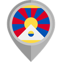flag, placeholder, flags, Country, Tibet, Nation DarkGray icon