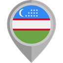 flag, placeholder, flags, Country, Nation, Uzbekistán DarkGray icon
