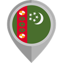 flag, turkmenistan, placeholder, flags, Country, Nation DarkOliveGreen icon