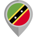 flag, placeholder, flags, Country, Nation, Saint Kitts And Nevis Black icon