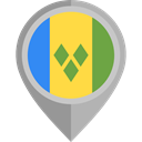 flag, placeholder, flags, Country, Nation, St Vincent And The Grenadines DarkGray icon