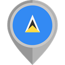flag, placeholder, flags, Country, Nation, St Lucia DodgerBlue icon