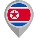 flag, placeholder, flags, Country, Nation, North Korea DarkGray icon