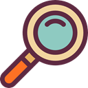 search, magnifying glass, zoom, Magnifier, detective, Loupe, Tools And Utensils DarkSlateGray icon