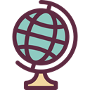 planet, education, Geography, Maps And Flags, Planet Earth, Earth Globe, Earth Grid, globe DarkSlateGray icon